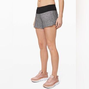 Lululemon Run Times Short II 4” Inseam Heather Lux Multi Black / Black Size 4